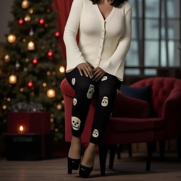TORRID Skulls Full Length Signature Waist Premium Legging NWT Size 4X - Picture 9 of 16